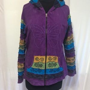 Cotton zip up hoodie